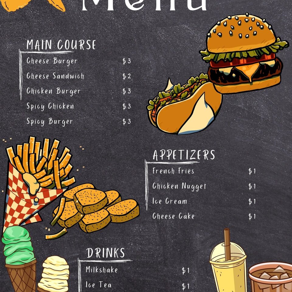 Food menu